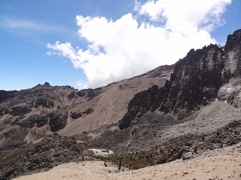 Mount Kenya volcano trek - View from 4600m at Mount Kenya